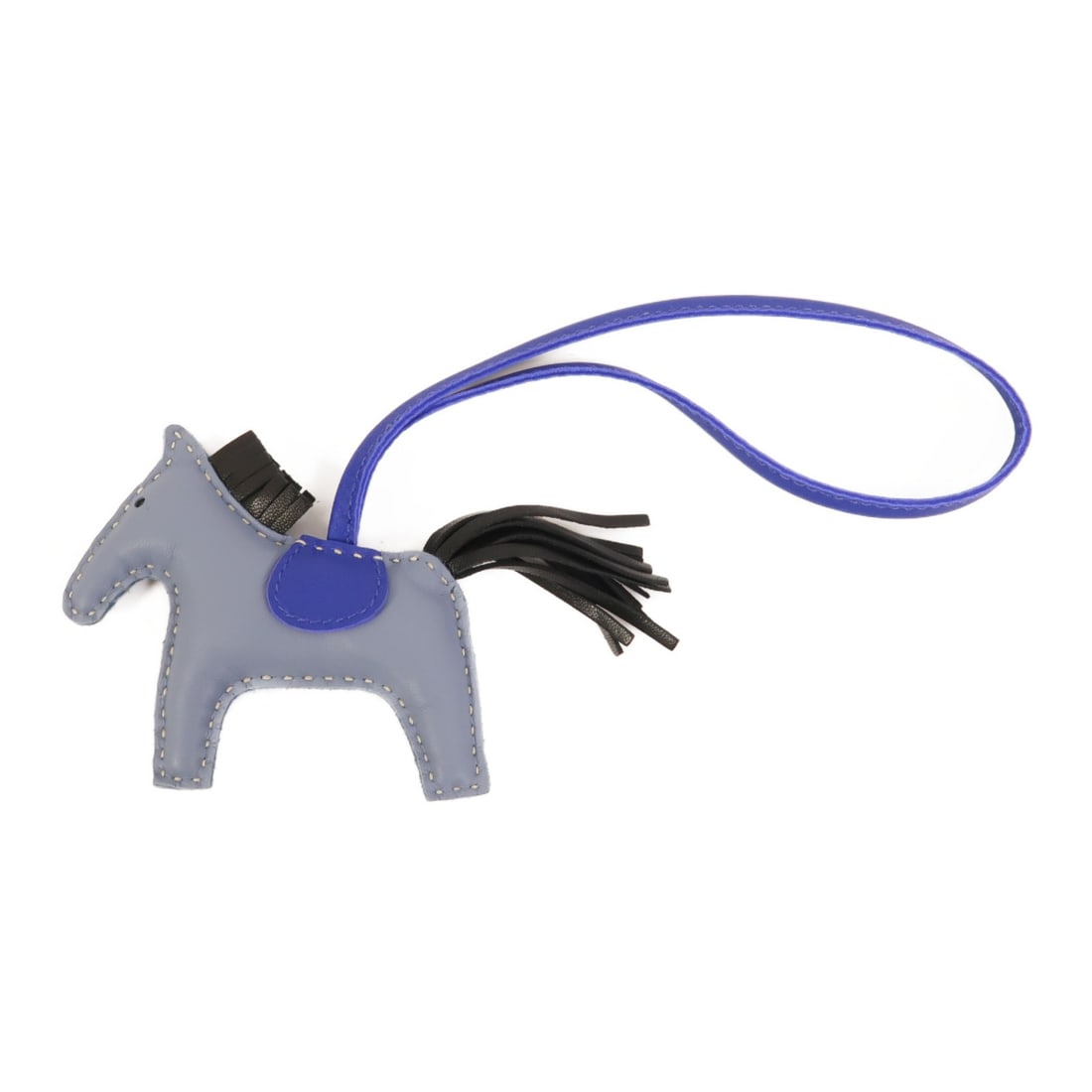 HERMES Rodeo PM lambskin charm blue and black (1 of 10)