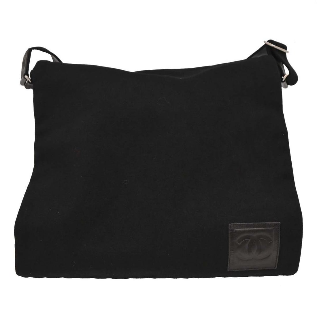 CHANEL Sport Line Large Black Messenger Bag Lambskin Fabric (1 of 10)