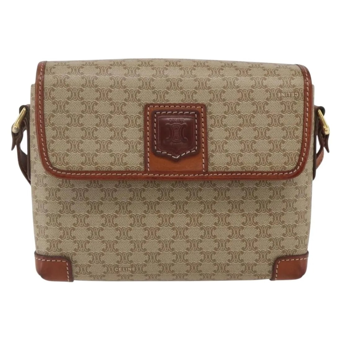 Celine Vintage Macadam shoulder bag in beige canvas leather: Celine Vintage Macadam shoulder bag in beige canvas leather Vintage Celine Macadam bag in beige canvas with leather trim. This unisex piece is made in Italy and shows good vintage condition with hones