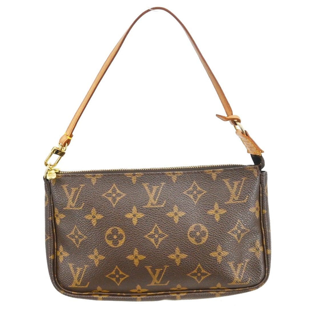 Louis Vuitton M51980 Pochette Accessoires Monogram Canvas Pouch: Louis Vuitton M51980 Pochette Accessoires Monogram Canvas Pouch Vintage Louis Vuitton Pochette Accessoires handbag in Monogram canvas and leather, featuring the Monogram pattern, zip closure, and a to