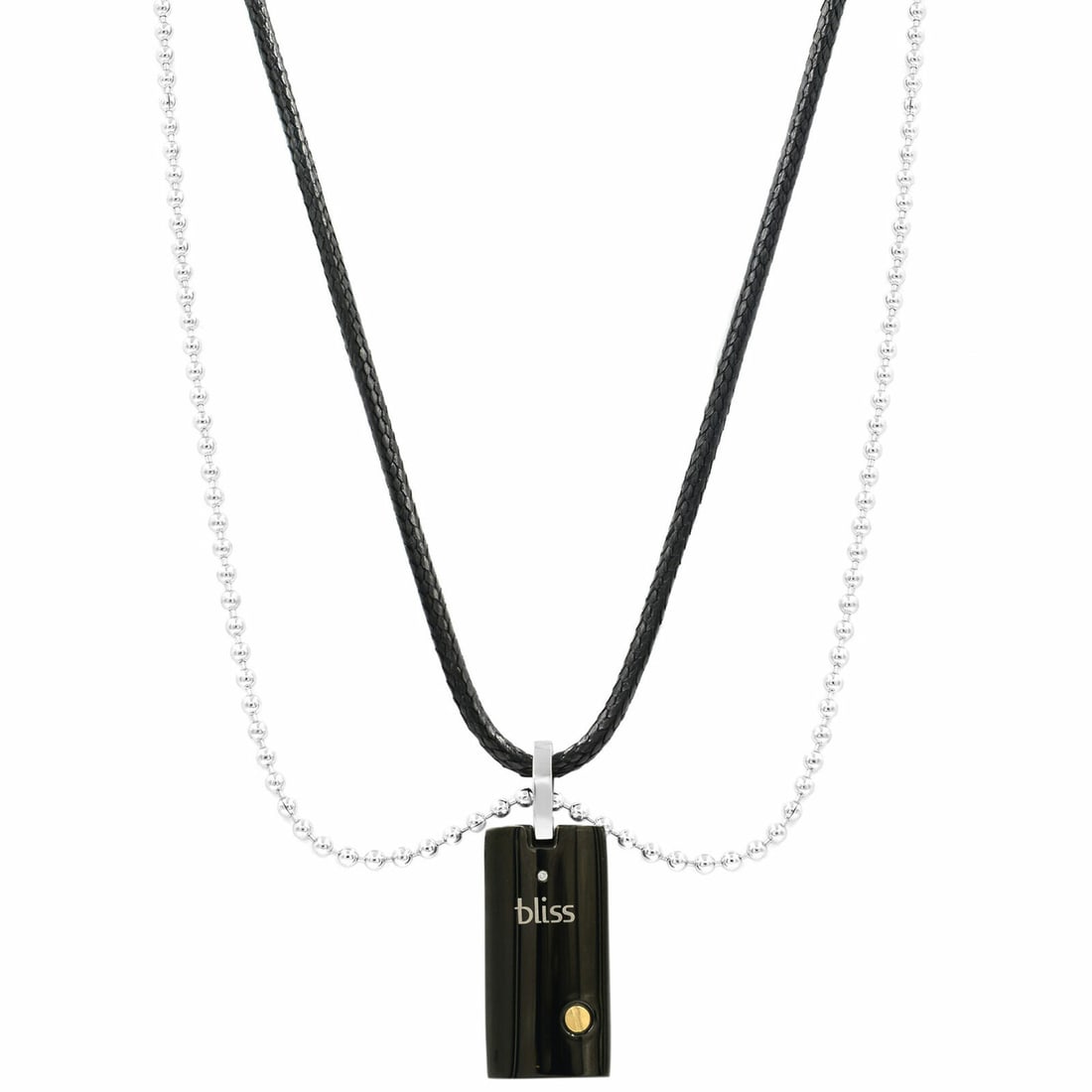 Bliss by Damiani Uomo pendant necklace steel 18k yellow gold diamond (1 of 6)