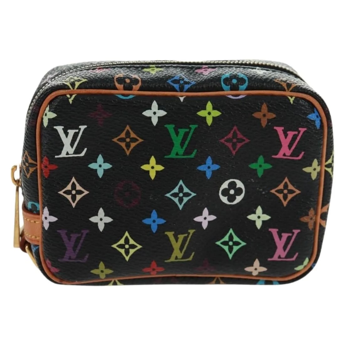 Louis Vuitton Wapity Trousse Monogram Multicolor Canvas Pouch: Louis Vuitton Wapity Trousse Monogram Multicolor Canvas Pouch Louis Vuitton Wapity Trousse in black canvas with Monogram Multicolor styling. This women's accessory is made in France and remains well-k