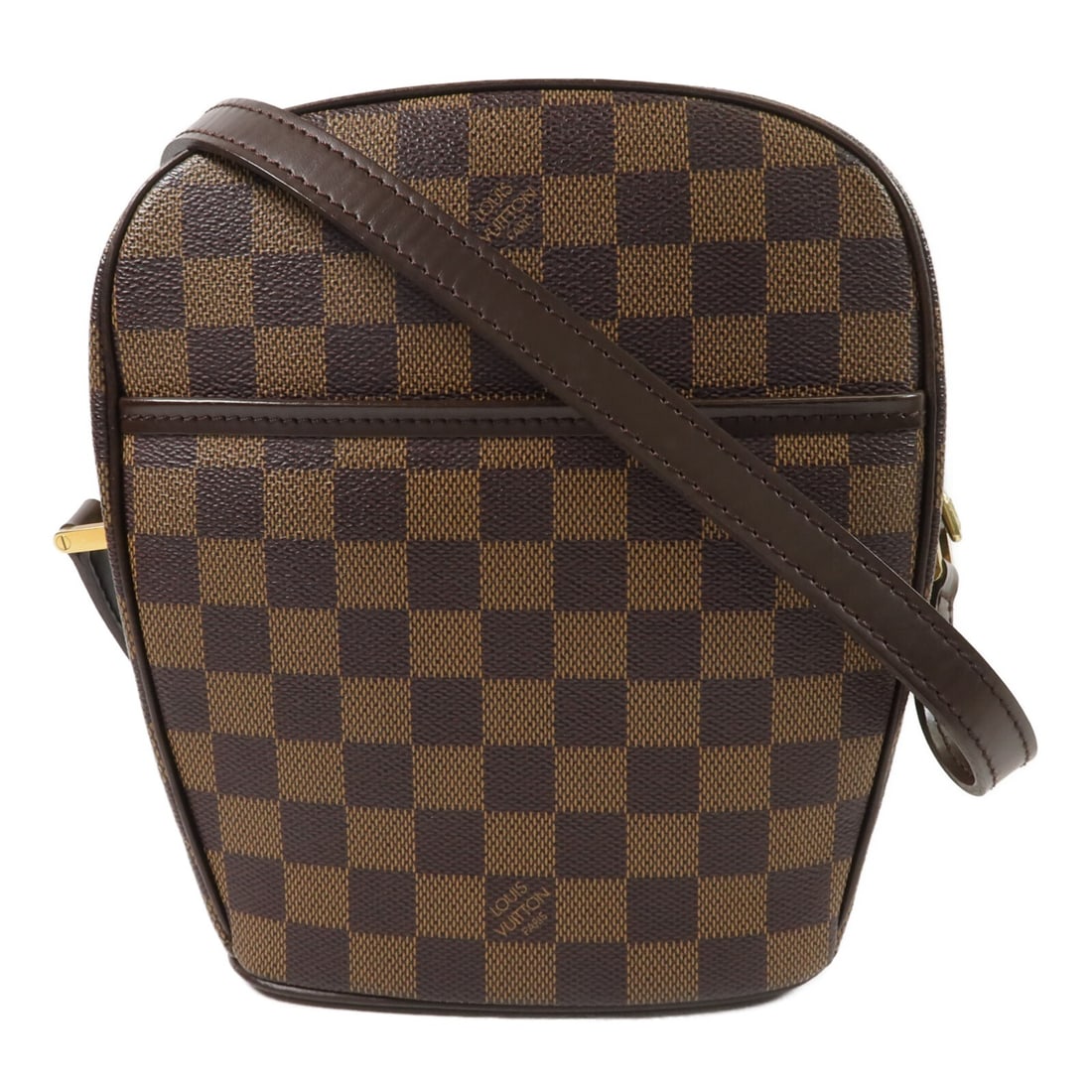 Louis Vuitton Ipanema PM Damier Brown Shoulder Bag N51294: Louis Vuitton Ipanema PM Damier Brown Shoulder Bag N51294 Louis Vuitton Ipanema PM crossbody shoulder bag in Damier Ebene brown PVC coated canvas. Made in France, this regular-size women's bag feature