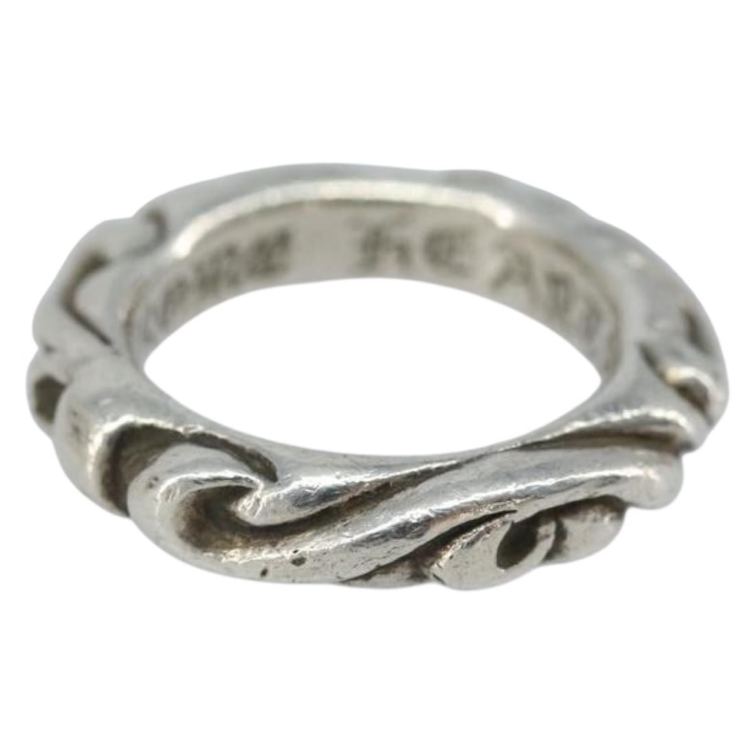 Chrome Hearts Scroll Band Sterling Silver Ring Size JP 5 (1 of 11)