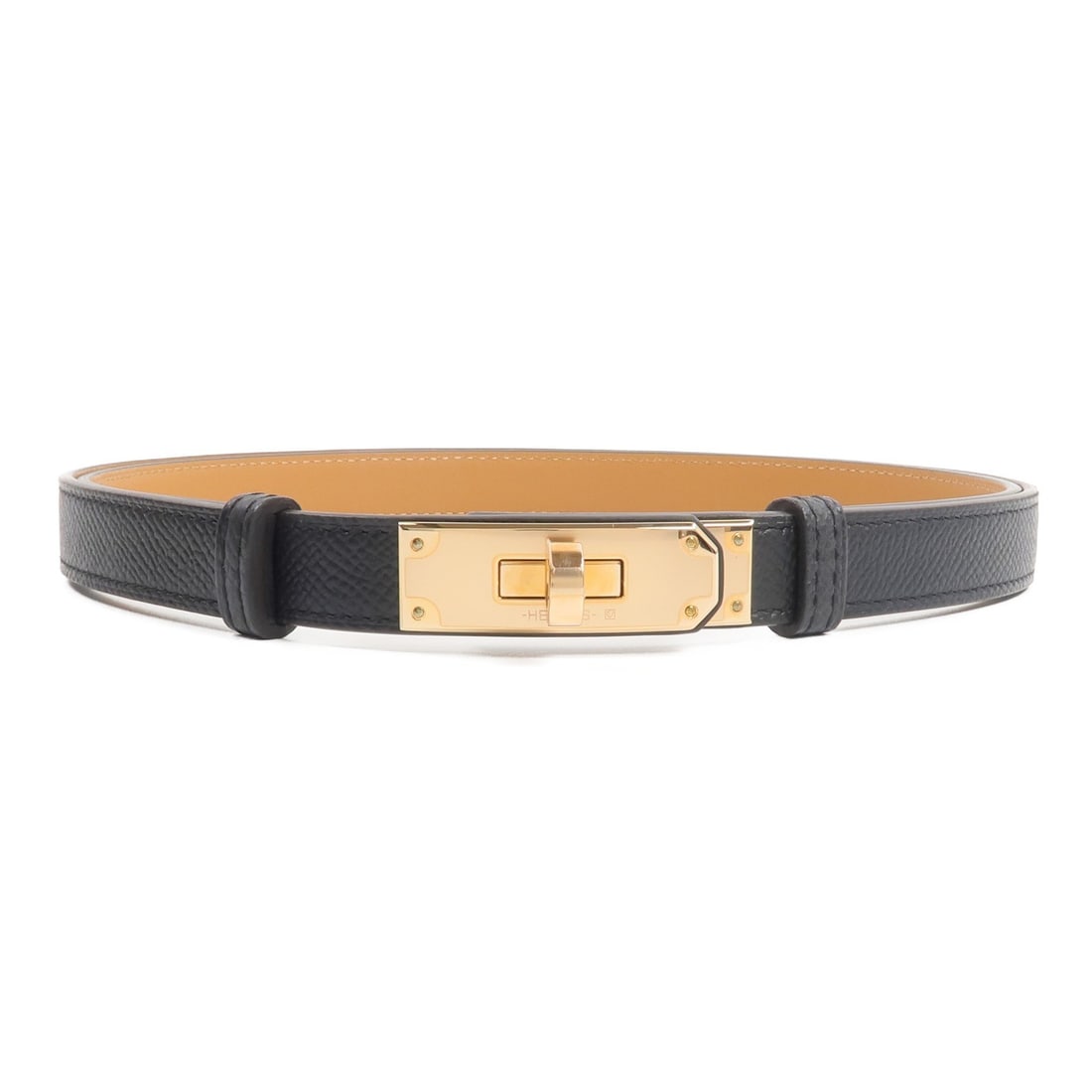 Hermes Kelly 18 Belt Noir Epsom Calfskin PGHW (1 of 7)
