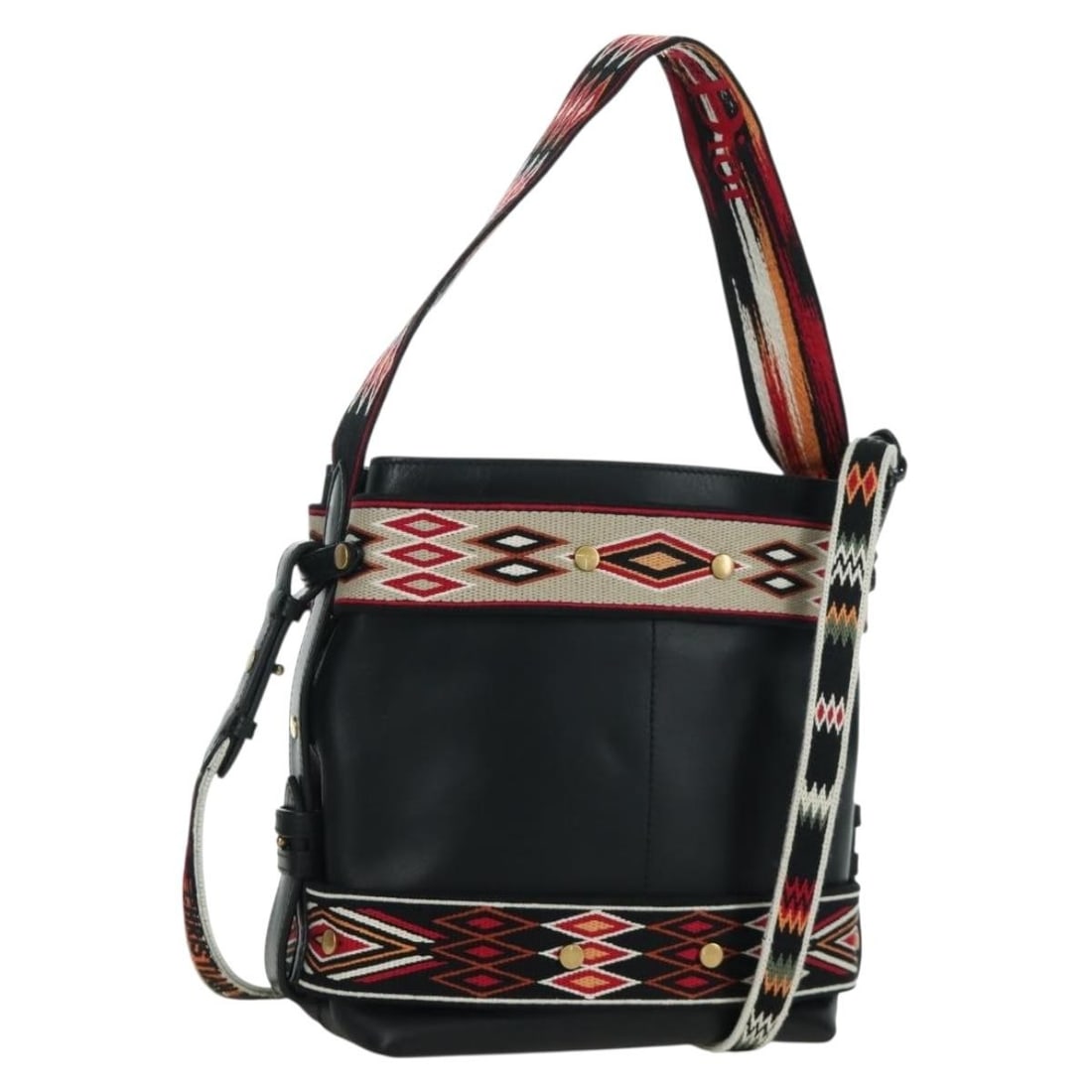 Christian Dior Black Leather 2way Shoulder Bag with Gold Accents: Christian Dior Black Leather 2way Shoulder Bag with Gold Accents This Christian Dior shoulder bag features a versatile 2-way design crafted from black leather with gold-tone accents. The bag is design