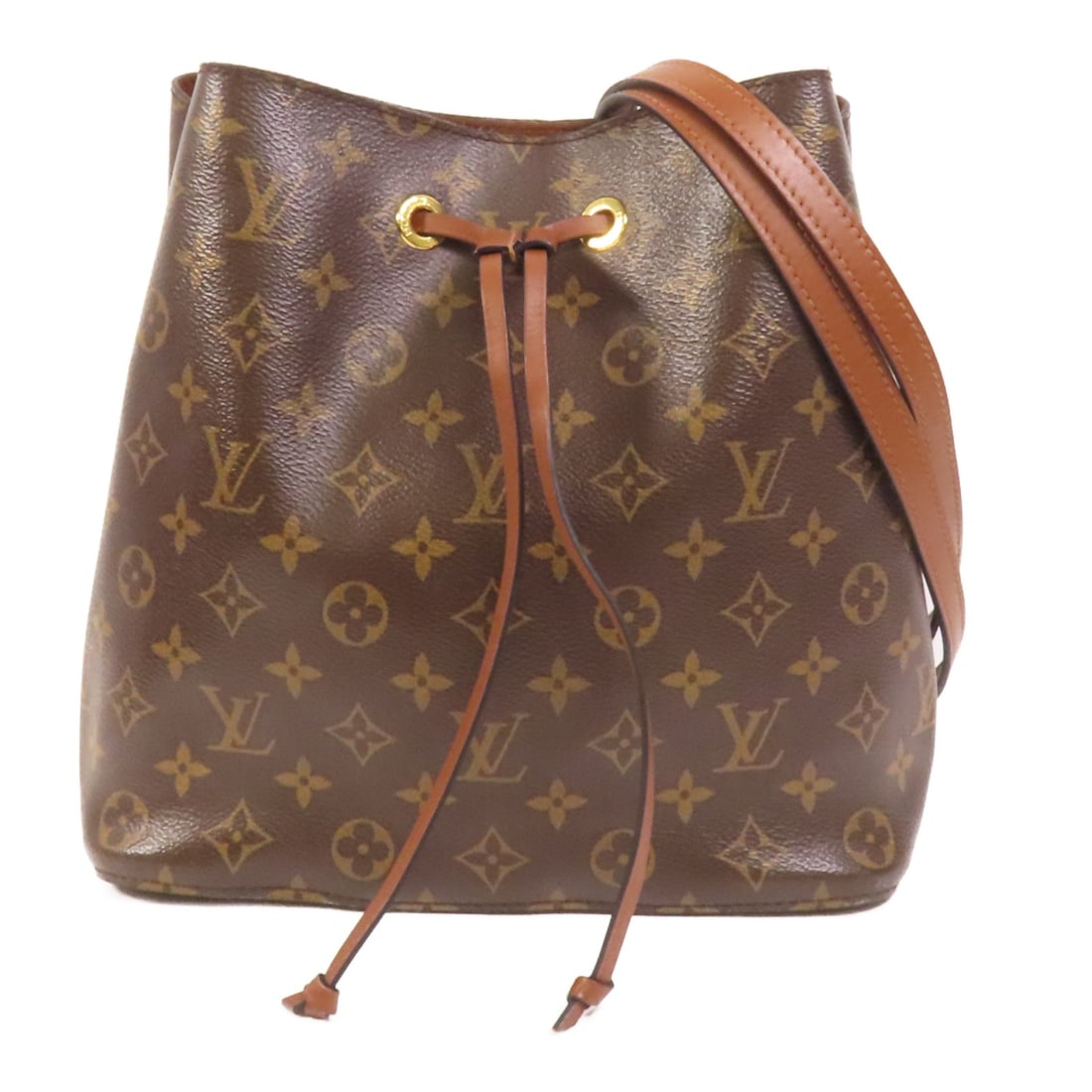 Louis Vuitton NeoNoe MM M44887 Monogram Bucket Shoulder Bag Brown: Louis Vuitton NeoNoe MM M44887 Monogram Bucket Shoulder Bag Brown The Louis Vuitton NeoNoe MM is a shoulder bag and bucket tote in brown Monogram x PVC coated canvas. It features one inside zip pocket