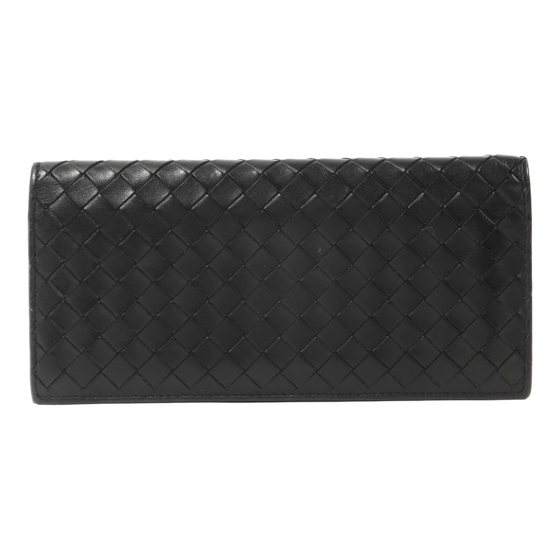 Bottega Veneta black lambskin long wallet with 8 card slots: Bottega Veneta black lambskin long wallet with 8 card slots Bottega Veneta BV long wallet in black lambskin leather. It features space for cards and multiple open sections, with a compact long-wallet 
