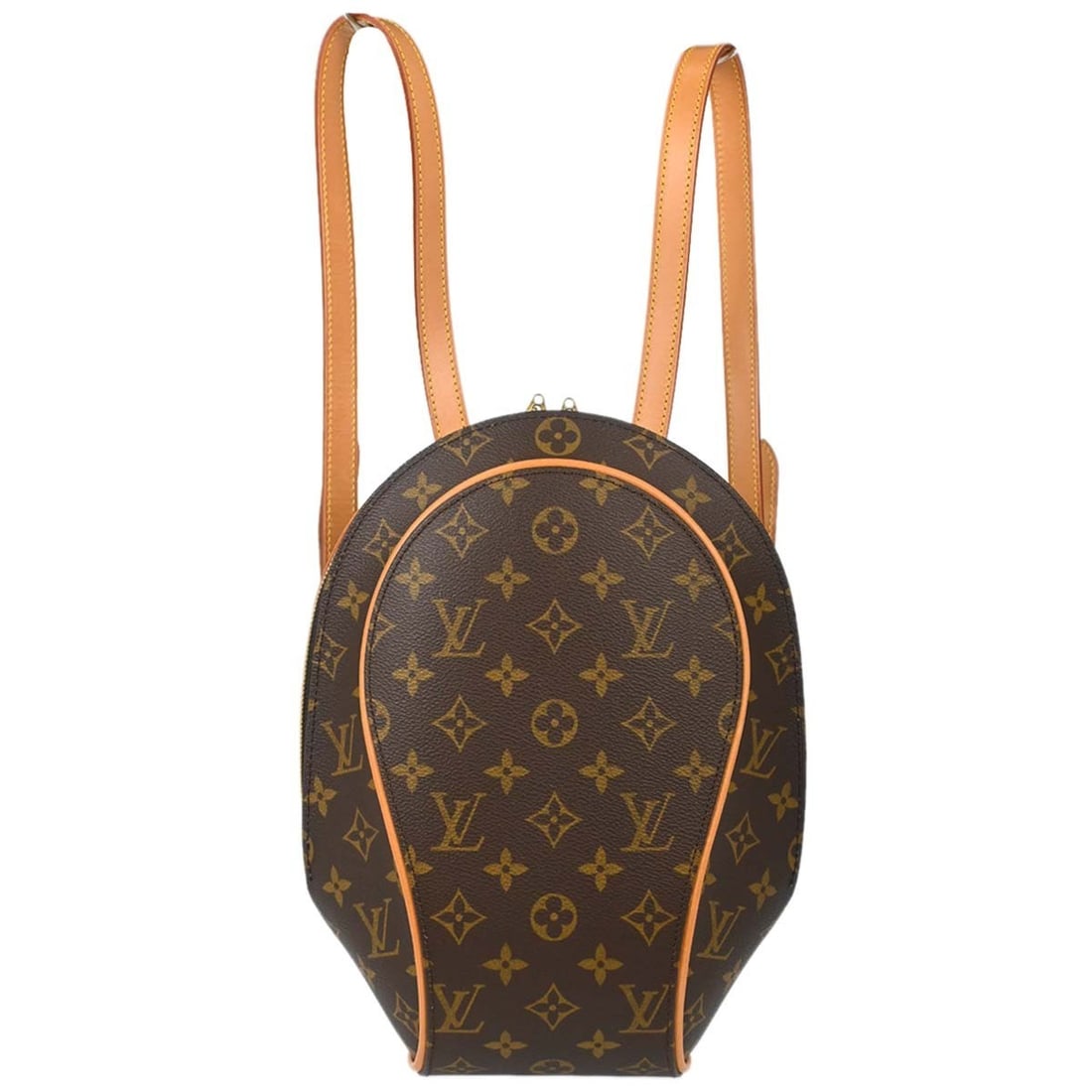 Louis Vuitton Ellipse Sac A Dos Monogram Canvas Backpack M51125: Louis Vuitton Ellipse Sac A Dos Monogram Canvas Backpack M51125 Vintage Louis Vuitton Ellipse Sac A Dos backpack in brown Monogram canvas with leather trim. This small women's backpack features a zip 