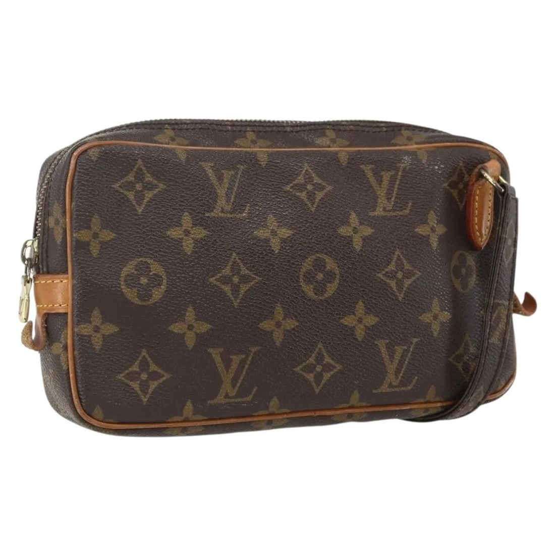 Louis Vuitton Monogram Canvas Pochette Marly Shoulder Bag: Louis Vuitton Monogram Canvas Pochette Marly Shoulder Bag The Louis Vuitton Pochette Marly Bandouliere is a women's handbag crafted from brown monogram canvas. It features a shoulder strap and metal f