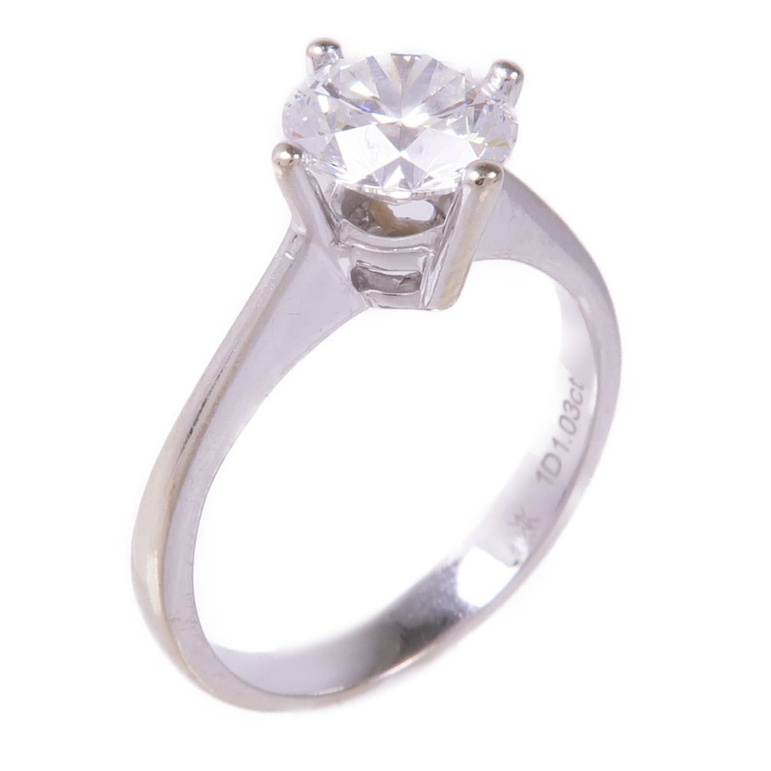18K White Gold Diamond Ring JEWELRY Size 4.75: 18K White Gold Diamond Ring JEWELRY Size 4.75 Diamond ring in 18K white gold, designed for women and set with a diamond. The ring is size 4.75 and features a clear appearance with an AB: Very Good con