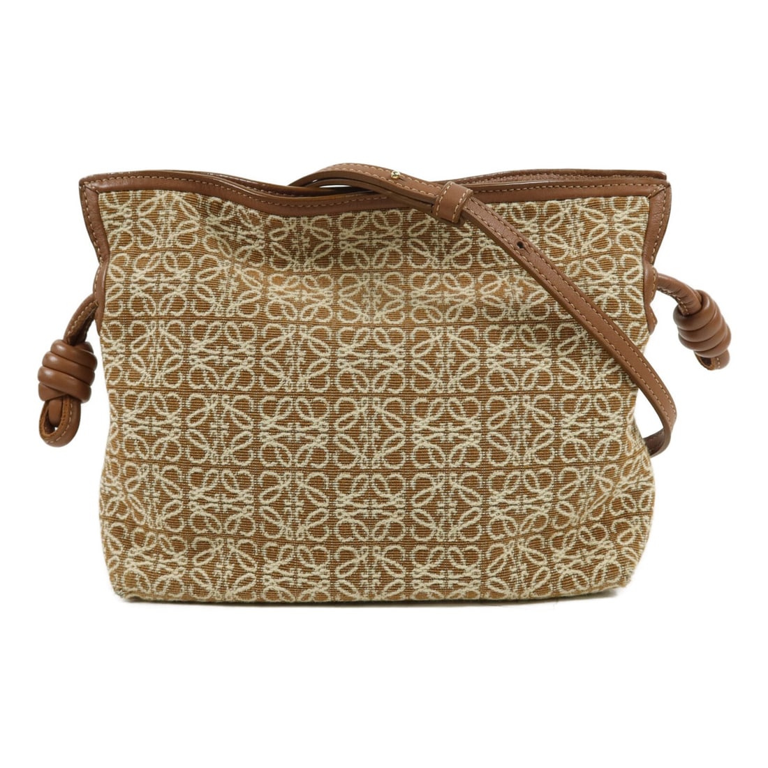 LOEWE Brown Canvas Shoulder Bag with Strap and Storage Bag (1 of 15)