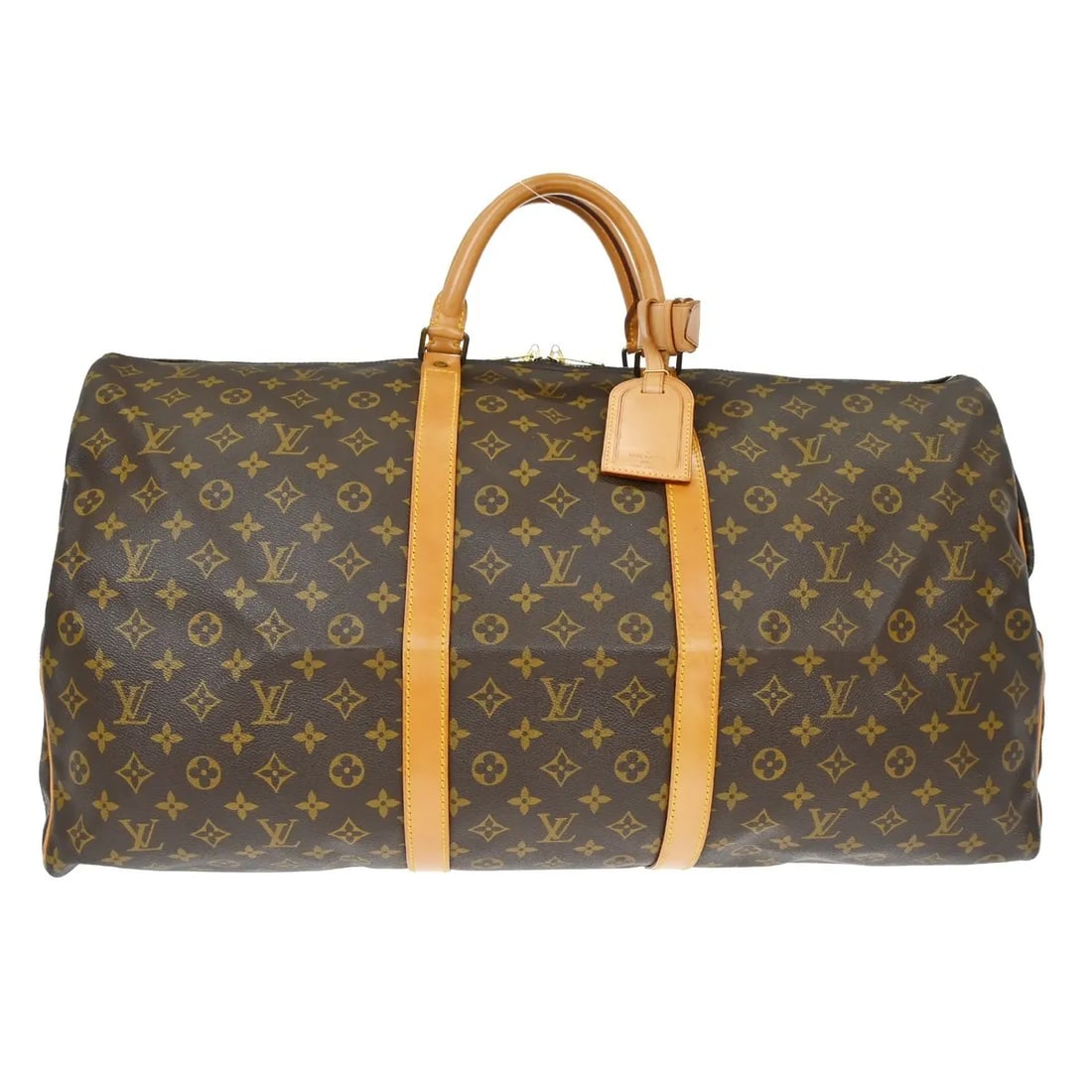 Louis Vuitton Keepall Monogram Canvas Travel Bag: Louis Vuitton Keepall Monogram Canvas Travel Bag This Louis Vuitton Keepall Bag features the iconic monogram canvas in a classic brown color. Designed as a unisex travel bag, it offers spacious storag