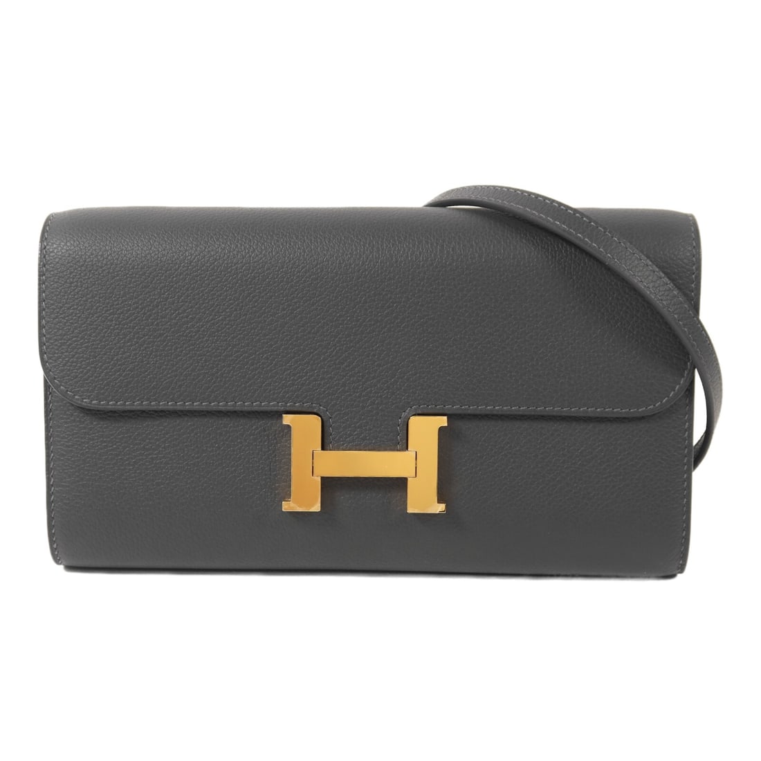 Hermes Constance To Go Evercolor Calfskin Shoulder Bag Ardoise: Hermes Constance To Go Evercolor Calfskin Shoulder Bag Ardoise Hermes Constance To Go shoulder bag in Evercolor leather and calfskin (cowhide) with a gray Ardoise colorway and gold-tone hardware. It f