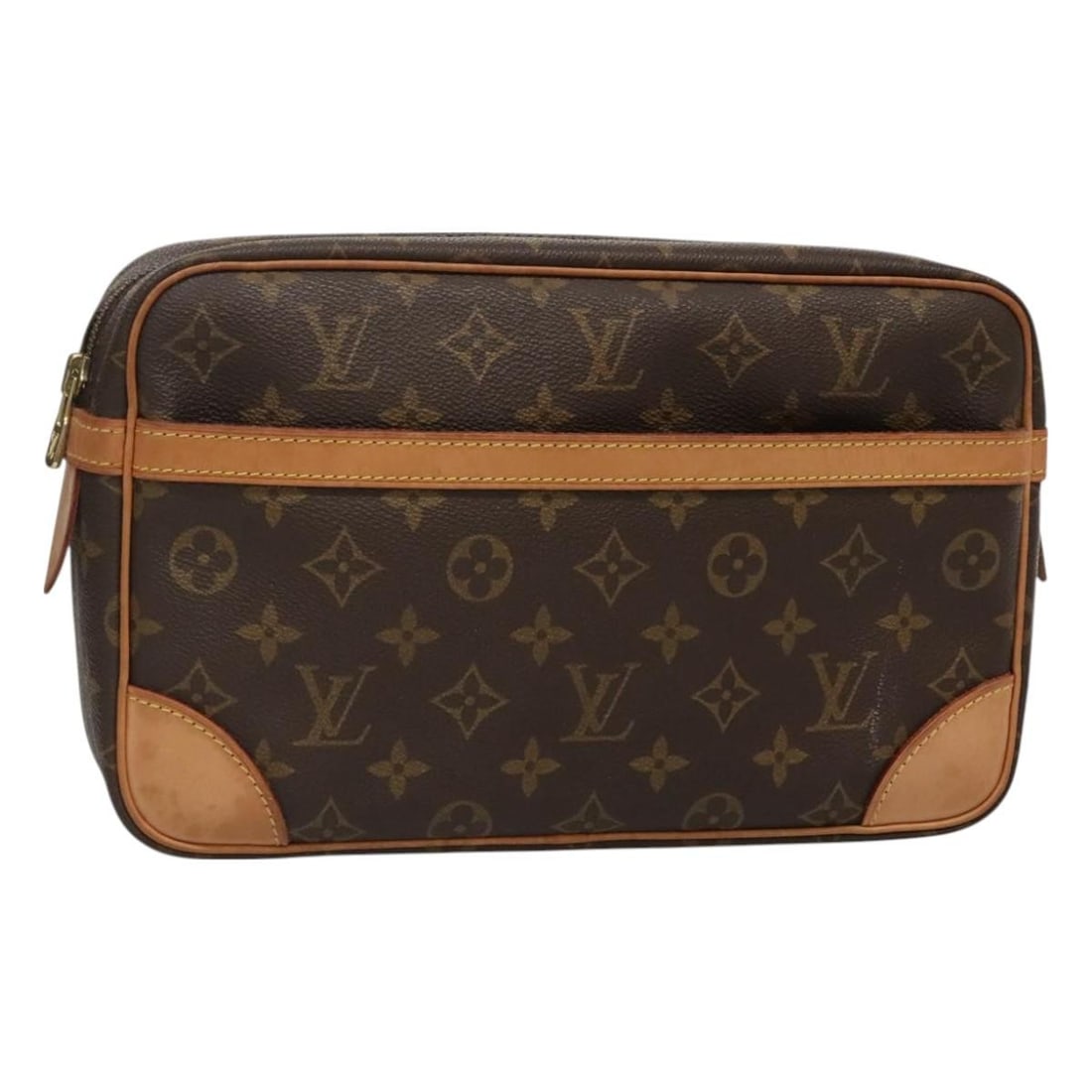 Louis Vuitton M51845 Compiegne 28 Monogram Canvas Clutch: Louis Vuitton M51845 Compiegne 28 Monogram Canvas Clutch Louis Vuitton Monogram Compiegne 28 clutch bag in Monogram canvas, made in France. This women's clutch shows reasonable wear and tear consisten
