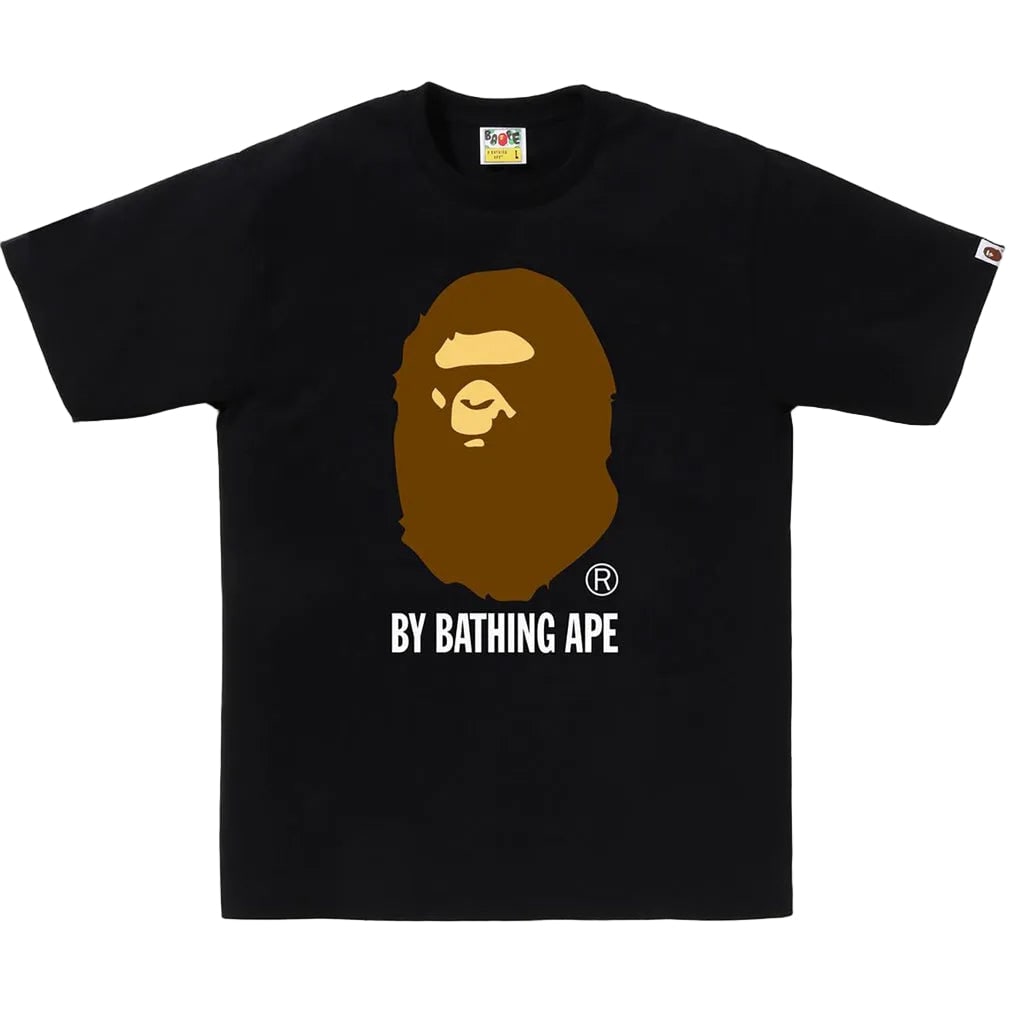 Black BAPE Bathing Ape logo T shirt Large (1 of 1)