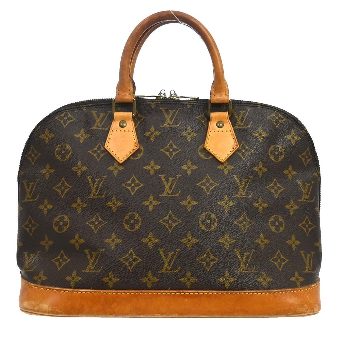 Louis Vuitton Alma Monogram Canvas Handbag M51130 Brown: Louis Vuitton Alma Monogram Canvas Handbag M51130 Brown Louis Vuitton Alma handbag in Monogram canvas with a zip closure and double handles. It features a medium size, brown exterior and lining, monog
