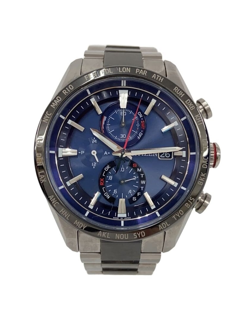 Men's wristwatch CITIZEN Attesa ACT Line Eco-Drive H800-T027024: Men's wristwatch CITIZEN Attesa ACT Line Eco-Drive H800-T027024 Men's CITIZEN ATTESA ACT Line Eco-Drive wristwatch, made in Japan. It is a pre-owned item in Used B condition, described as slightly use