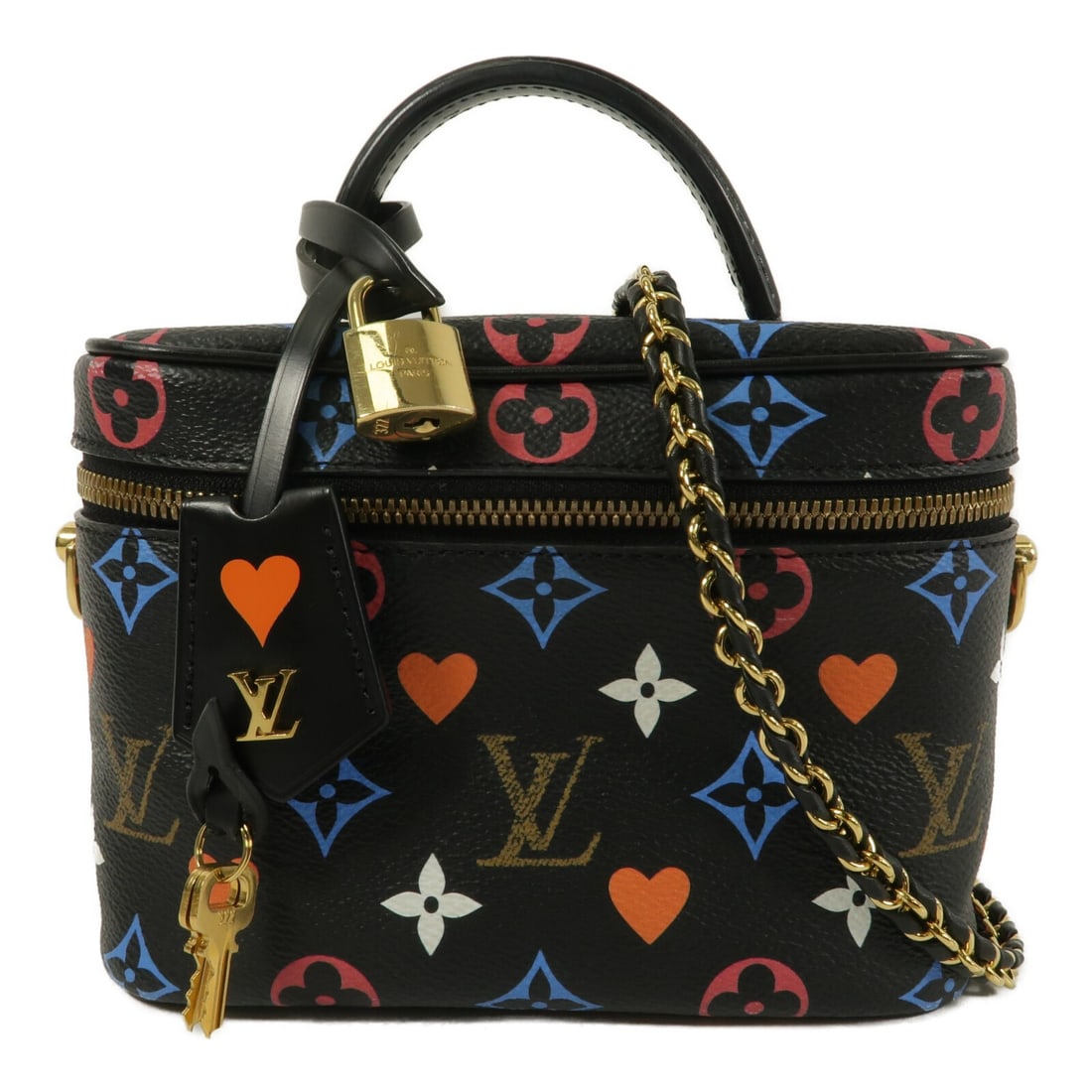 Louis Vuitton Game On Vanity PM 2 Way Bag M57482 Monogram Multi: Louis Vuitton Game On Vanity PM 2 Way Bag M57482 Monogram Multi Louis Vuitton Game On Vanity PM 2 Way Shoulder Bag, model M57482, in black with black frame color and Monogram Multi styling. Made from 