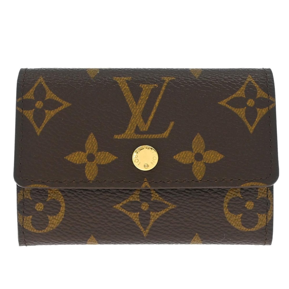 Louis Vuitton Porte Monnaie Plat Monogram Canvas Coin Purse M61930: Louis Vuitton Porte Monnaie Plat Monogram Canvas Coin Purse M61930 Louis Vuitton Porte Monnaie Plat coin case wallet in brown Monogram canvas with logo accents. This women's coin purse is made in Fran
