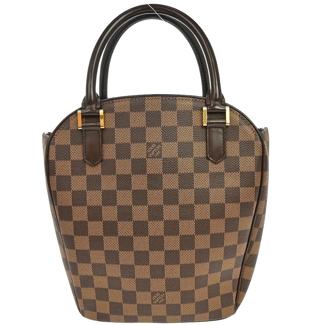 Louis Vuitton Sarria Brown Damier Ebene Canvas Handbag: Louis Vuitton Sarria Brown Damier Ebene Canvas Handbag Louis Vuitton Sarria Damier Ebene handbag in brown canvas, made in France. The item is described as a female model with dimensions of 19 cm x 26 
