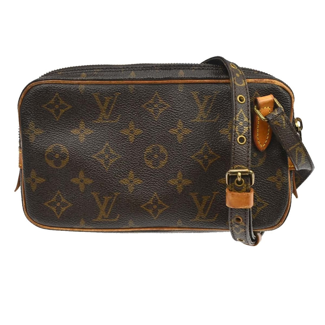 Louis Vuitton Marly Bandouliere Monogram Crossbody Bag M51828: Louis Vuitton Marly Bandouliere Monogram Crossbody Bag M51828 Vintage Louis Vuitton Marly Bandouliere shoulder bag in brown Monogram canvas with leather trim. This women's crossbody style features a z