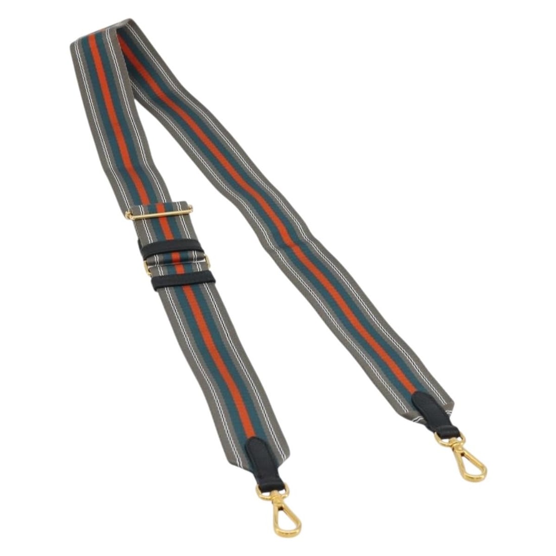 PRADA Gray Nylon Shoulder Strap Adjustable Gold Tone 34.3 to 50.4: PRADA Gray Nylon Shoulder Strap Adjustable Gold Tone 34.3 to 50.4 Authentic Prada adjustable shoulder strap in gray nylon with gold-tone accents. Designed for women, this strap is made in Italy and is
