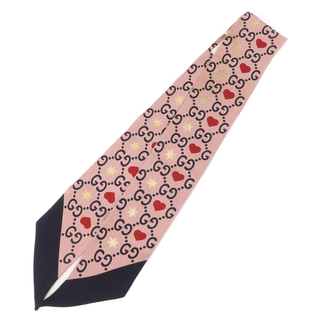 GUCCI GG Silk Scarf in Pink: GUCCI GG Silk Scarf in Pink A GUCCI GG scarf in pink silk, designed in a narrow style with the GG pattern. The item is listed in reasonable worn condition. Specifications Brand Name: GUCCI Item Name: 