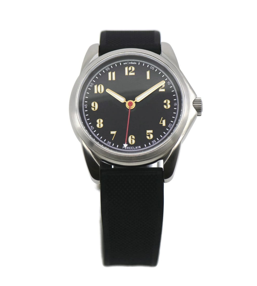 Anordain Model 2 porcelain automatic stainless steel wristwatch (1 of 6)