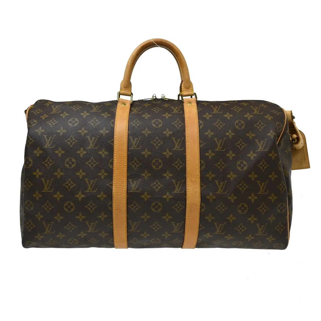 Louis Vuitton Keepall Bandouliere Monogram Canvas Travel Bag: Louis Vuitton Keepall Bandouliere Monogram Canvas Travel Bag Louis Vuitton Keepall Bandouliere monogram travel bag in brown canvas, made in France. This unisex model is presented in fair condition wit
