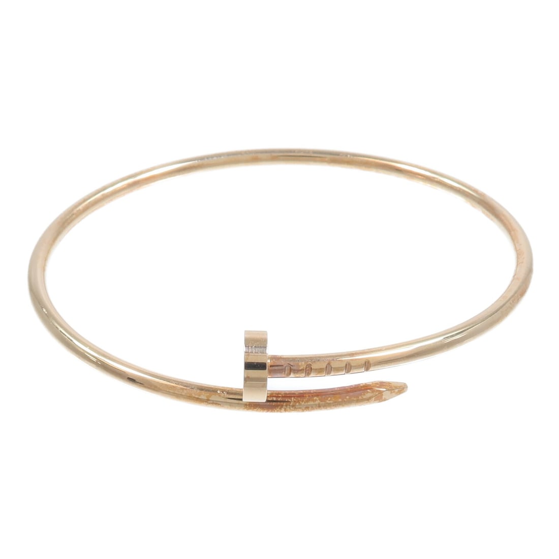 18K Rose Gold Bracelet Cartier Juste Un Clou B6062617 Size 17: 18K Rose Gold Bracelet Cartier Juste Un Clou B6062617 Size 17 Cartier Juste Un Clou bracelet, model B6062617, in 18K pink gold (K18PG/rose gold). The bracelet is size 17 and is offered with the origin