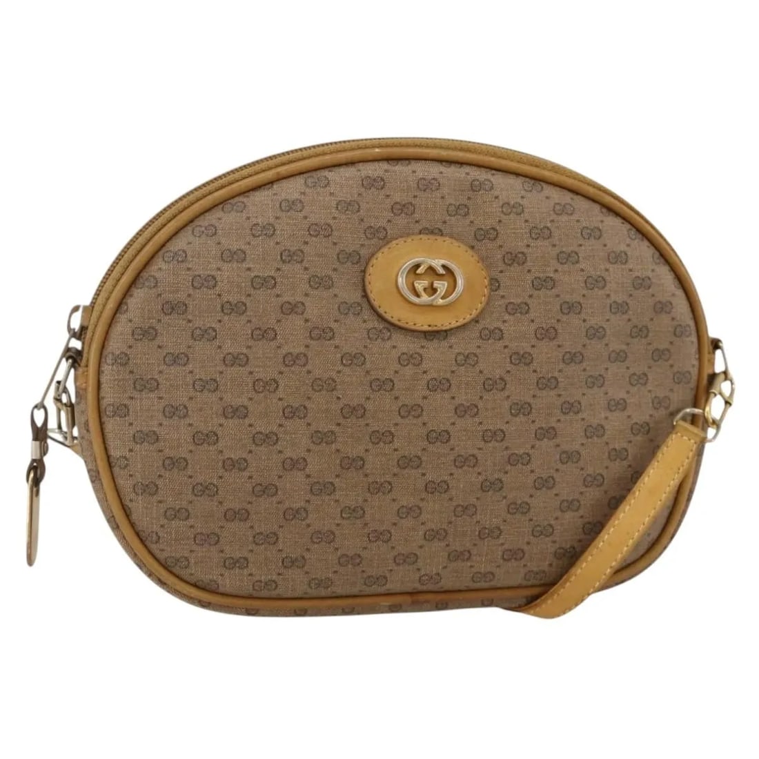 Gucci Micro GG Supreme Beige PVC Shoulder Bag: Gucci Micro GG Supreme Beige PVC Shoulder Bag This Gucci Micro GG Supreme shoulder bag features the iconic GG canvas in beige with PVC material. Designed for women, it offers a compact and stylish sil