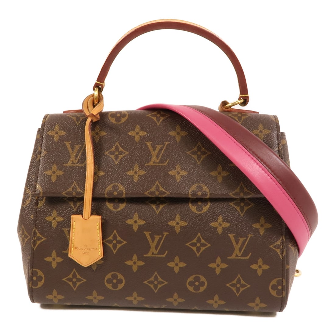 Louis Vuitton Cluny BB Monogram 2 Way Bag M42738 Brown: Louis Vuitton Cluny BB Monogram 2 Way Bag M42738 Brown Louis Vuitton Cluny BB 2 Way Shoulder Bag in brown Monogram and PVC coated canvas. This women's bag features a top handle and shoulder strap, wit