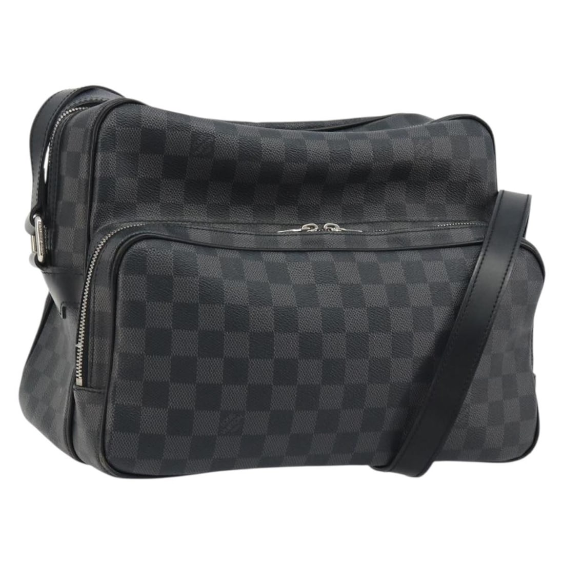 Louis Vuitton N45252 Io Damier Graphite Canvas Shoulder Bag: Louis Vuitton N45252 Io Damier Graphite Canvas Shoulder Bag Louis Vuitton Io Shoulder Bag in Damier Graphite Canvas, made in France. This women's shoulder bag comes with a dust bag and features a shou