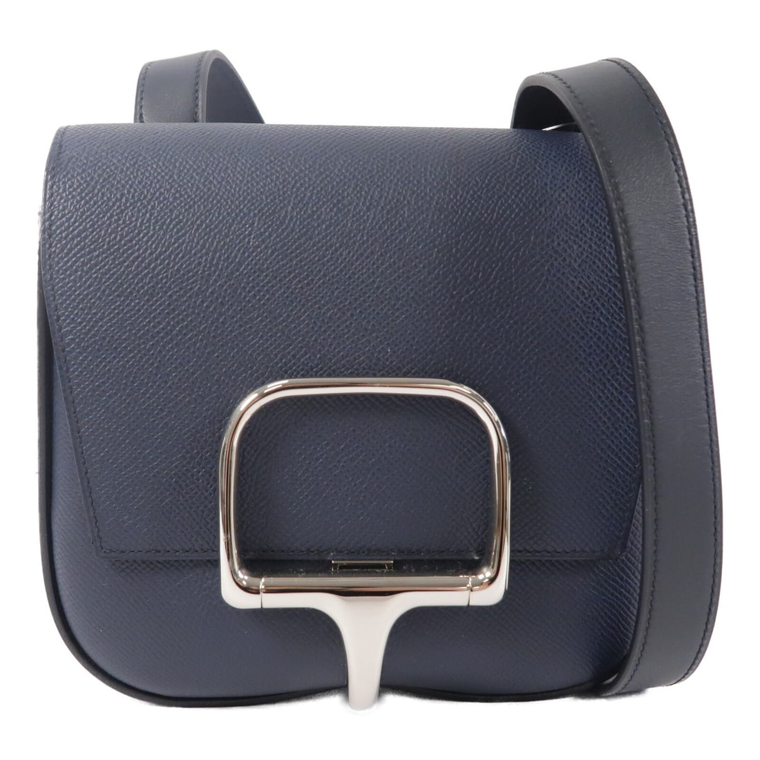 Hermes Della Cavalleria Mini Epsom Calfskin Shoulder Bag Blue Nuit (1 of 15)