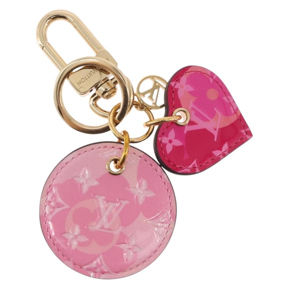 Louis Vuitton M00268 Vernis Heart Bag Charm Pink: Louis Vuitton M00268 Vernis Heart Bag Charm Pink Louis Vuitton Vernis Porte Cles Valentine Heart bag charm in pink, made in France. The charm is presented in Monogram Canvas and comes with a dust bag 