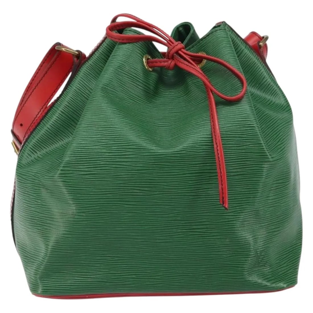 Louis Vuitton Petit Noe Green Epi Leather Bicolor Shoulder Bag: Louis Vuitton Petit Noe Green Epi Leather Bicolor Shoulder Bag This Louis Vuitton Bicolor Petit Noe handbag is crafted from green Epi leather and designed for women. The bag features a structured silh
