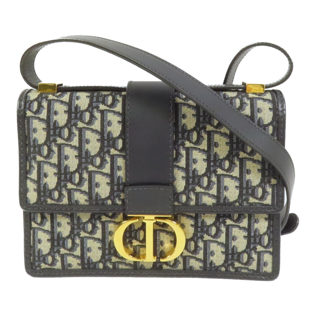 Dior 30 Montaigne Blue Canvas Shoulder Bag: Dior 30 Montaigne Blue Canvas Shoulder Bag Christian Dior CD 30 Montaigne shoulder bag in blue canvas. Designed for women, this bag is made in France and comes with a storage bag. It features a flap p