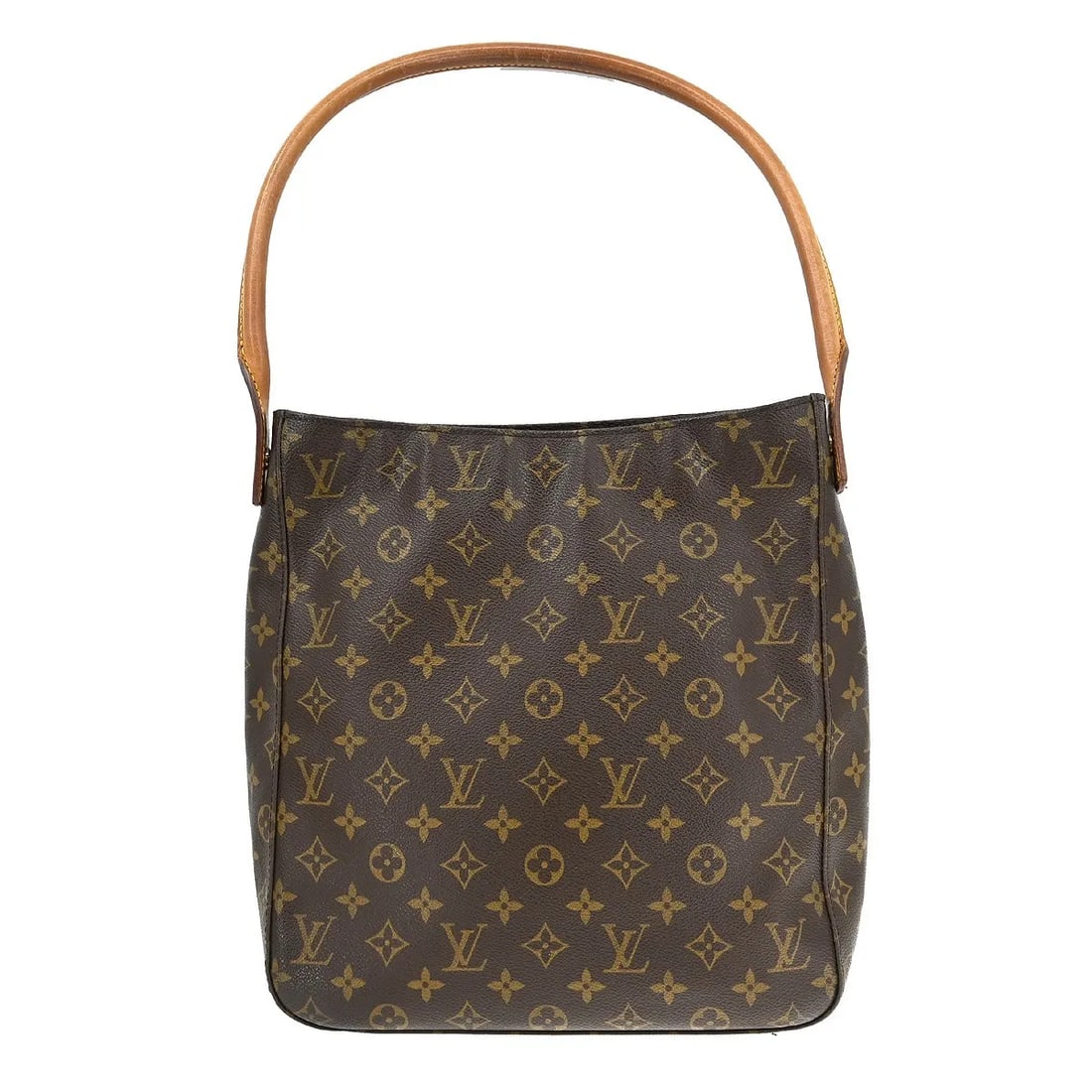 Louis Vuitton Monogram Looping Canvas Handbag: Louis Vuitton Monogram Looping Canvas Handbag This Louis Vuitton Monogram Looping Handbag is crafted from signature monogram canvas in brown. Designed for women, it features a spacious interior and cl