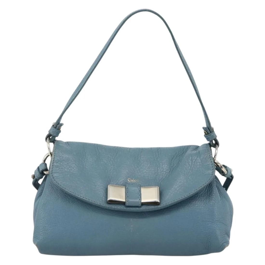 Chloe Lily Blue Leather Handbag 20cm x 13cm x 8cm: Chloe Lily Blue Leather Handbag 20cm x 13cm x 8cm This Chloe Lily handbag is crafted from blue leather and designed for women. It features a compact structure with a top handle and a shoulder strap fo