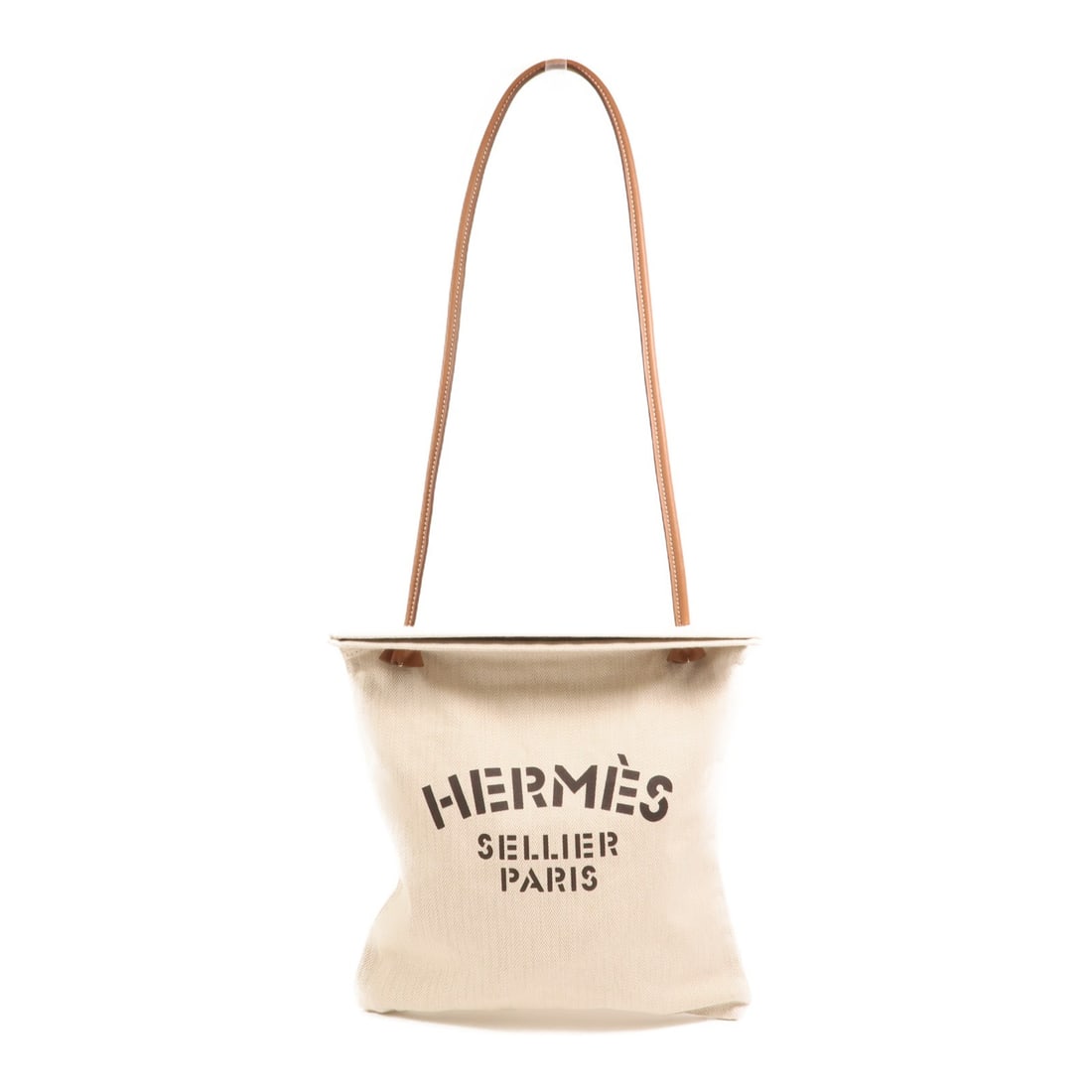 Hermes Aline PM Canvas Shoulder Bag White PHW: Hermes Aline PM Canvas Shoulder Bag White PHW Hermes Aline PM shoulder bag in white canvas, presented in very good AB condition. It is a unisex regular-size bag made in France and comes with storage b