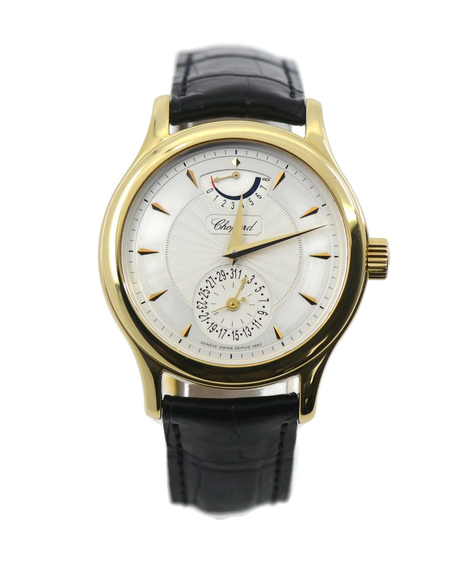 Chopard L.U.C. 16/1863 mens 18K yellow gold wristwatch with box papers (1 of 5)