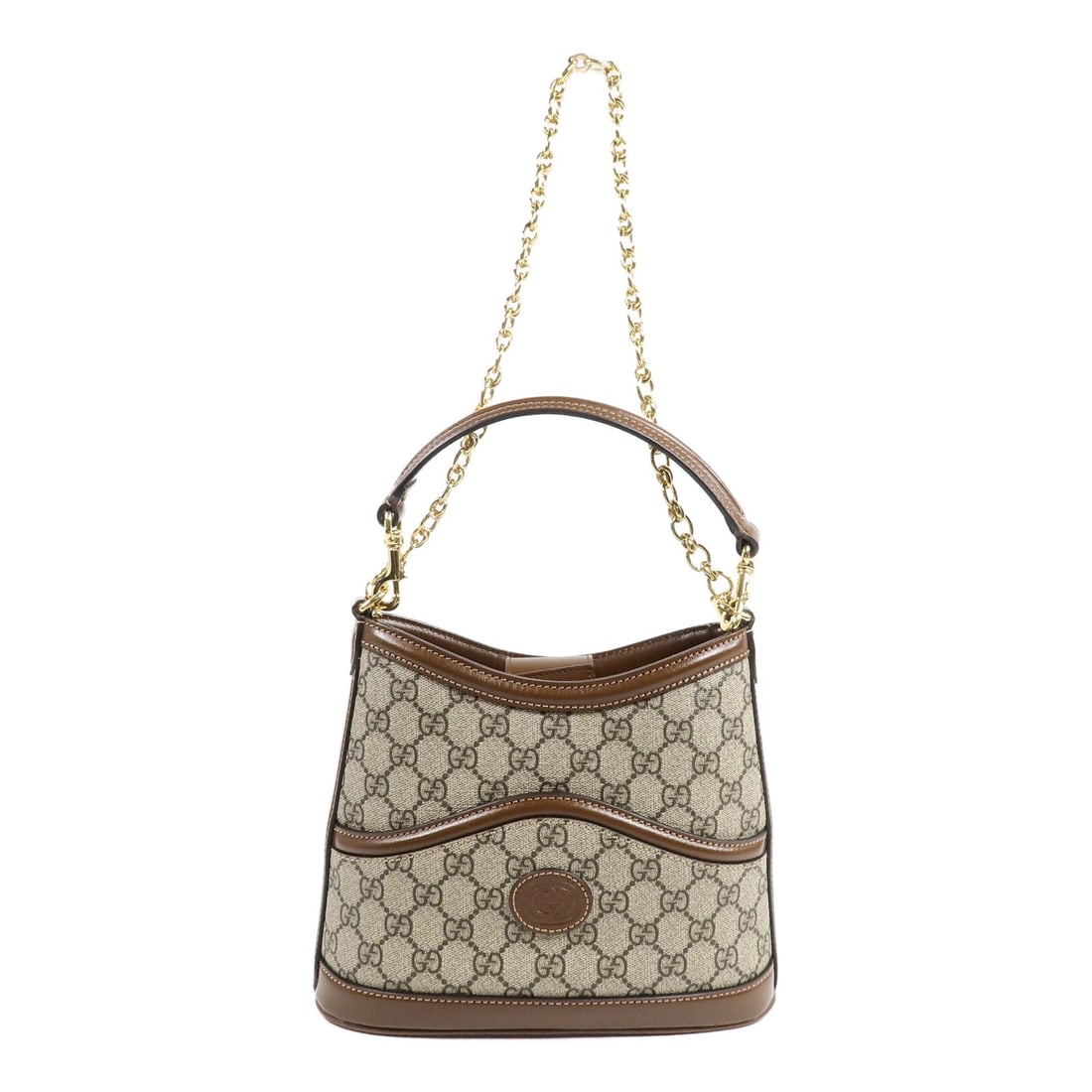 Gucci 696011 Interlocking G Brown Coated Canvas 2way Bag (1 of 13)