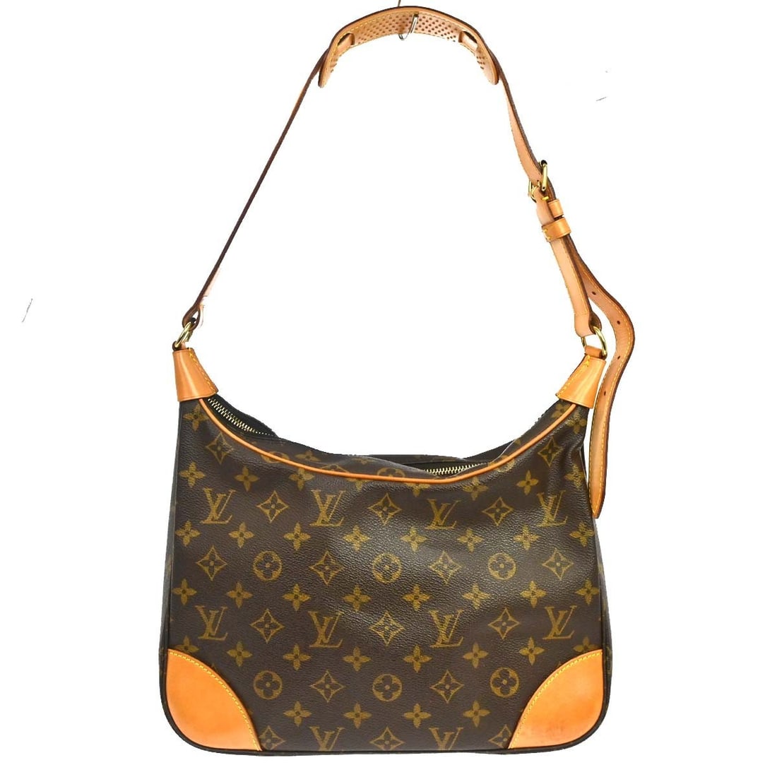 Louis Vuitton Boulogne 30 Monogram Shoulder Bag M51265: Louis Vuitton Boulogne 30 Monogram Shoulder Bag M51265 Vintage Louis Vuitton Boulogne 30 shoulder bag in brown Monogram canvas with leather trim and a beige lining. This medium shoulder bag features a