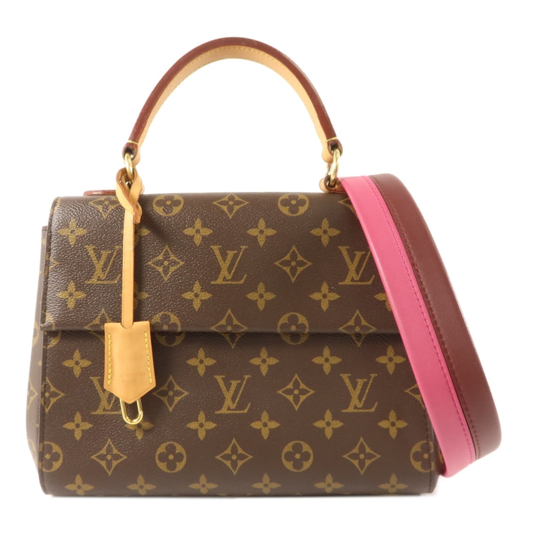 Louis Vuitton Cluny BB 2 Way Shoulder Bag Monogram Brown M42738: Louis Vuitton Cluny BB 2 Way Shoulder Bag Monogram Brown M42738 Louis Vuitton Cluny BB 2 Way Shoulder Bag in brown Monogram and PVC coated canvas, model M42738. This women's regular-size bag is made i