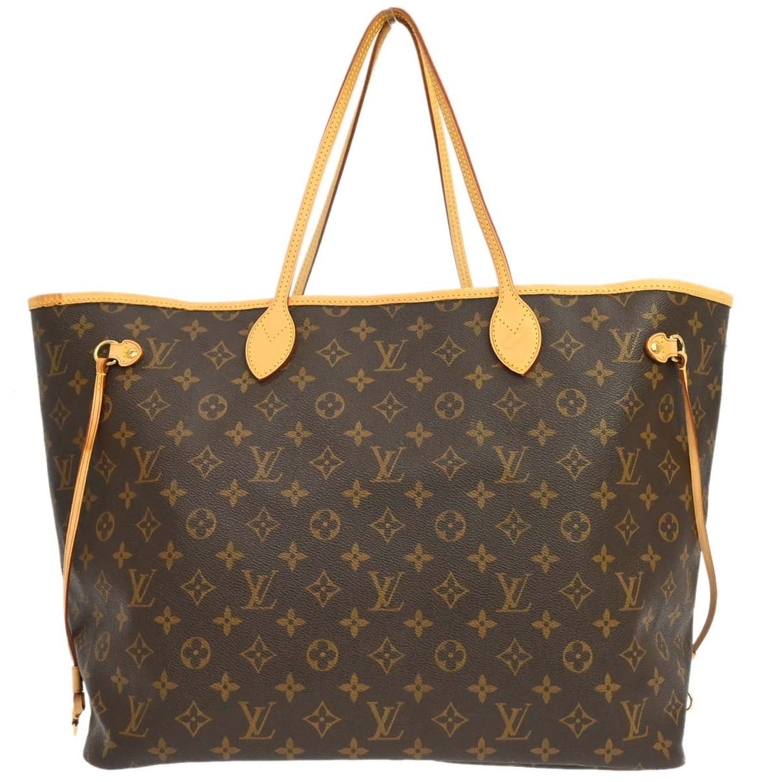 Louis Vuitton Neverfull GM Monogram Canvas Tote M40157: Louis Vuitton Neverfull GM Monogram Canvas Tote M40157 Louis Vuitton Neverfull GM tote bag in brown Monogram canvas with leather trim and double handles. This women's large tote features a hook-and-lo