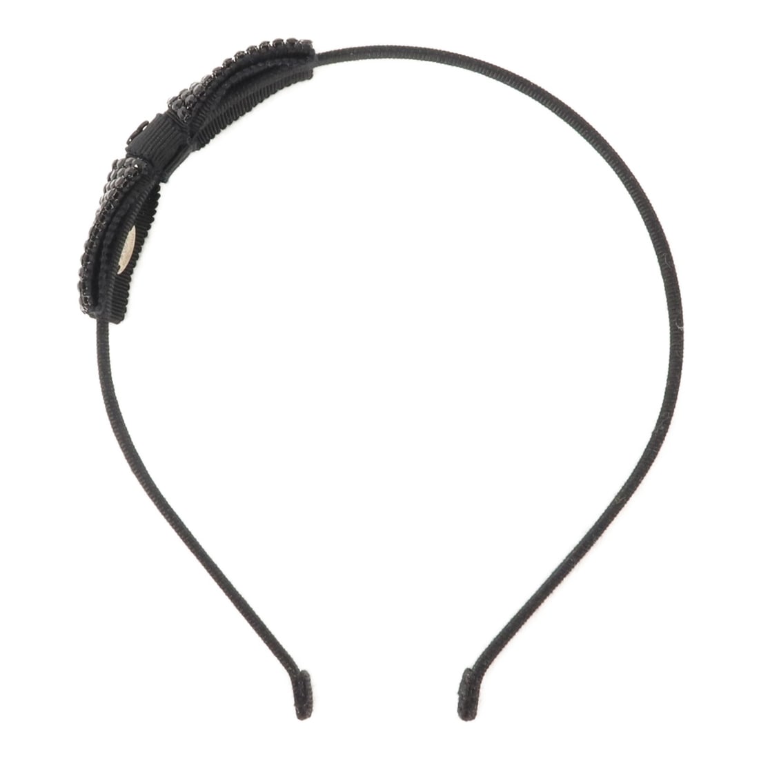 CHANEL CC Bow Headband Black Grosgrain Strass 22A: CHANEL CC Bow Headband Black Grosgrain Strass 22A A CHANEL CC Strass Bow Headband in black, made from grosgrain and strass. It comes with a storage box and is dated 22A. Condition is AB: Very Good. Sp