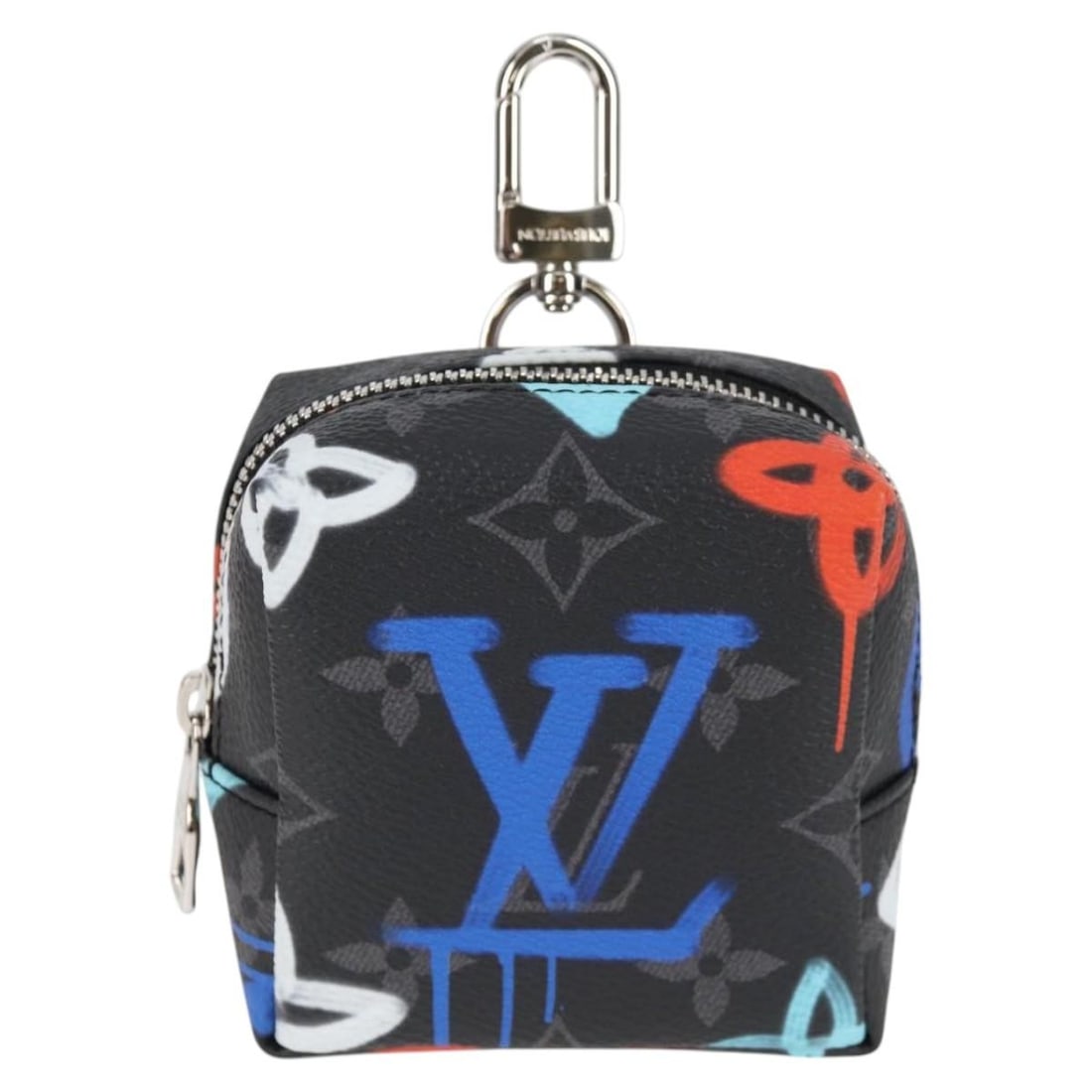 Louis Vuitton M00969 Porte Cle Squared Monogram Eclipse Canvas Pouch (1 of 18)