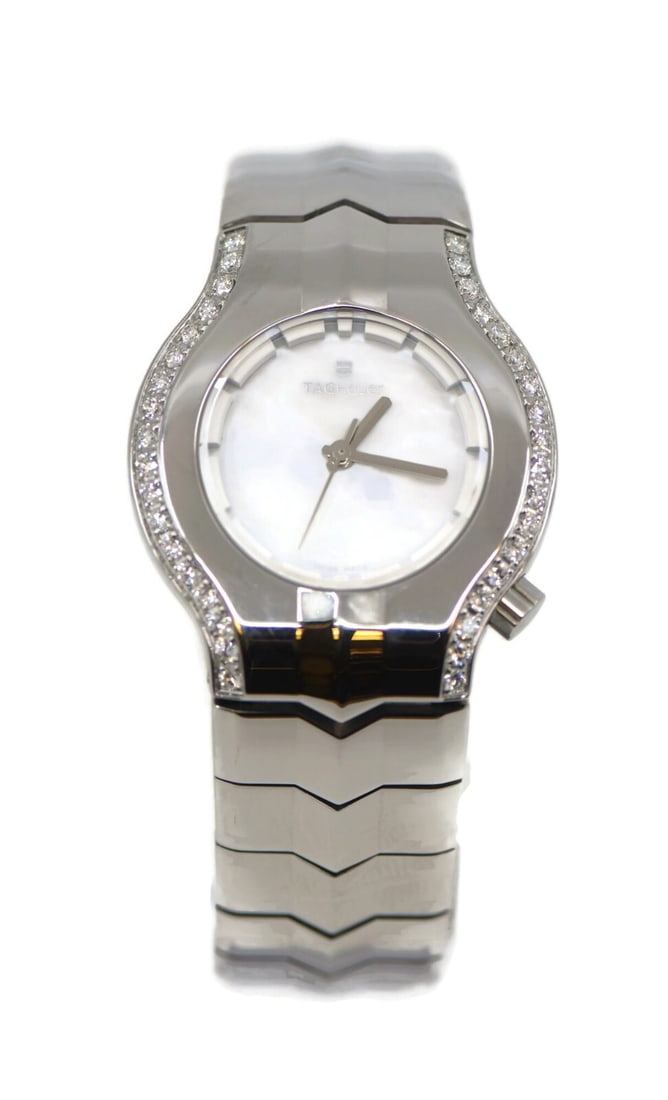 TAG Heuer Alter Ego Diamond Watch WP1319 Stainless Steel Mother of Pearl: TAG Heuer Alter Ego Diamond Watch WP1319 Stainless Steel Mother of Pearl The TAG Heuer Alter Ego Diamond Stainless Steel Watch is an exquisite piece that combines elegance and functionality. Featuring