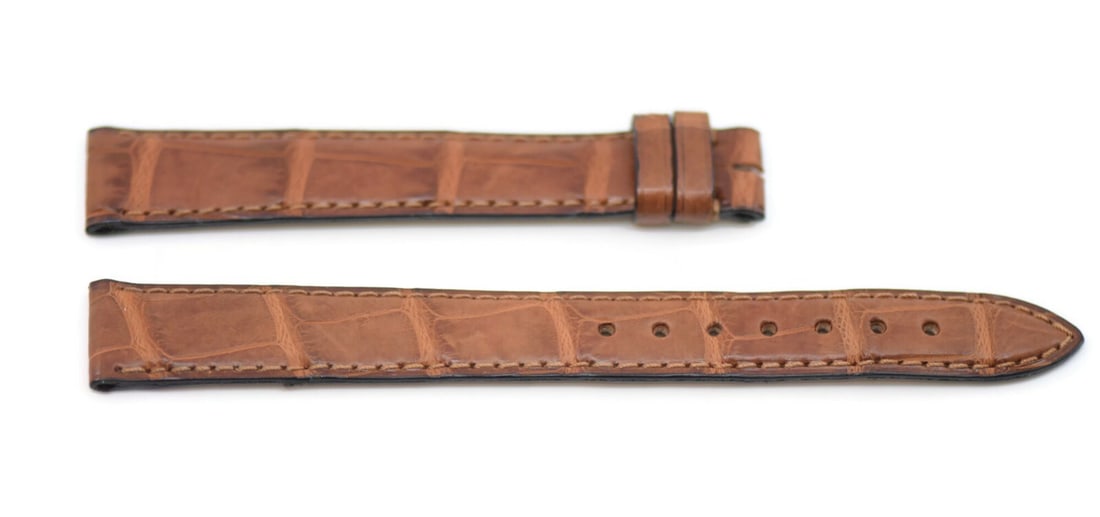 Zenith 16mm Light Brown Leather Wristwatch Band 100% Authentic: Zenith 16mm Light Brown Leather Wristwatch Band 100% Authentic This genuine Zenith wristwatch band features a classic light brown leather design that complements any watch beautifully. With a band wid